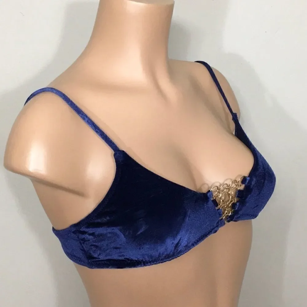 Trina Turk velvet bikini top. NWT